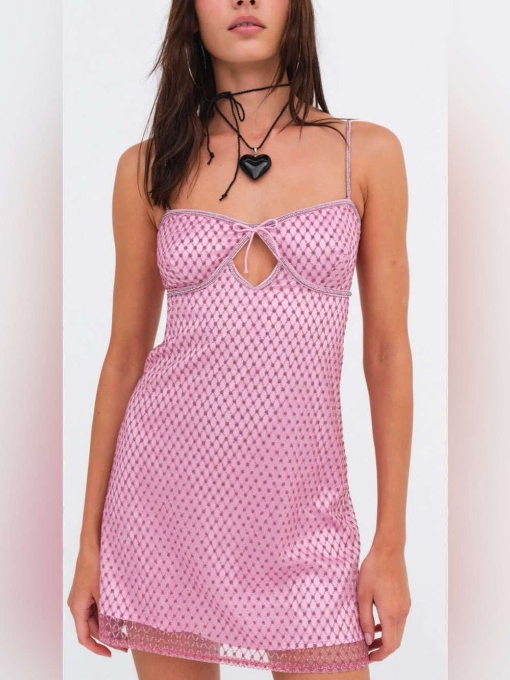 For Love And Lemons Pink Slip Dress & Matching Panty